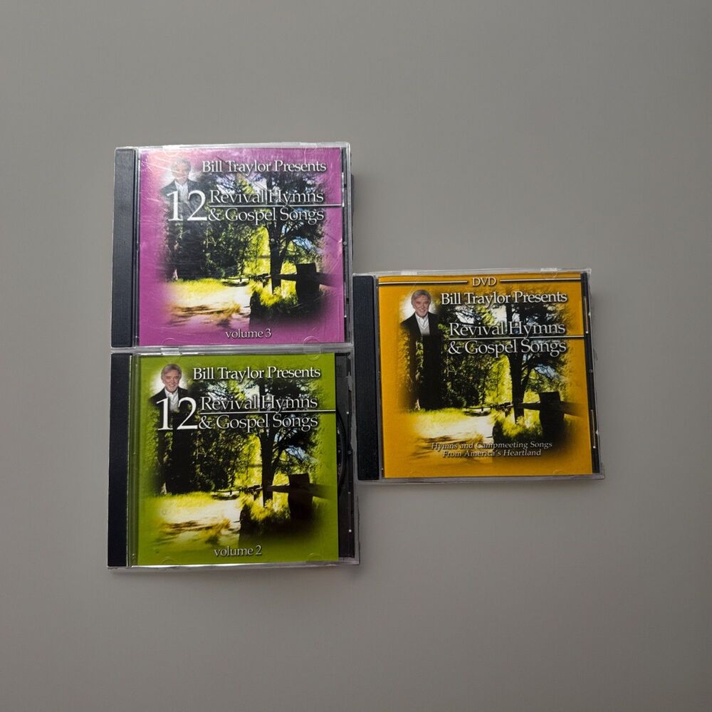 Bill Traylor Presents Revival Hymns & Songs DVD+Volume 2,3 Gospel Songs. Lot Of3